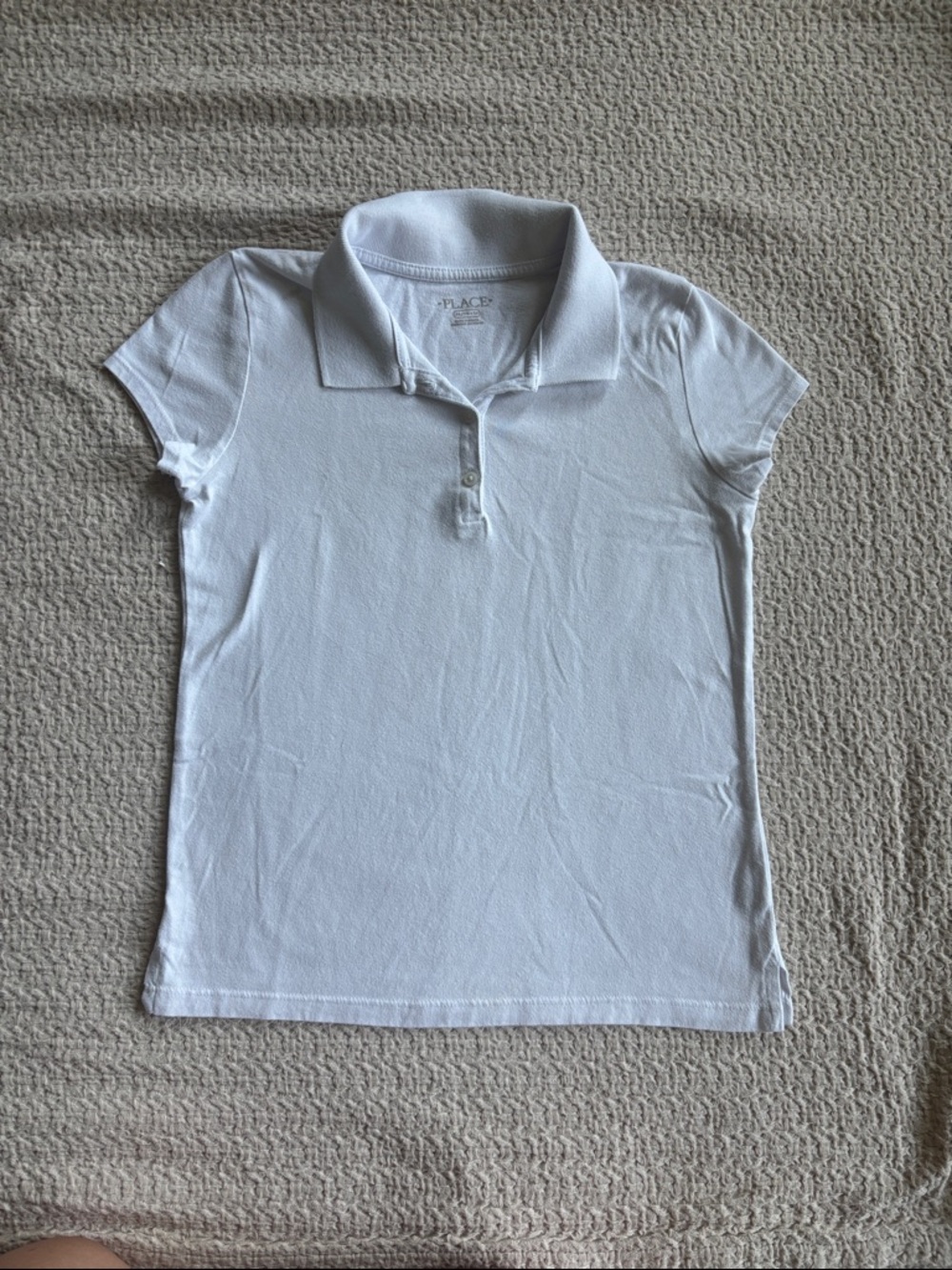 The Children's Place White Girls Polo Shirt with Collar